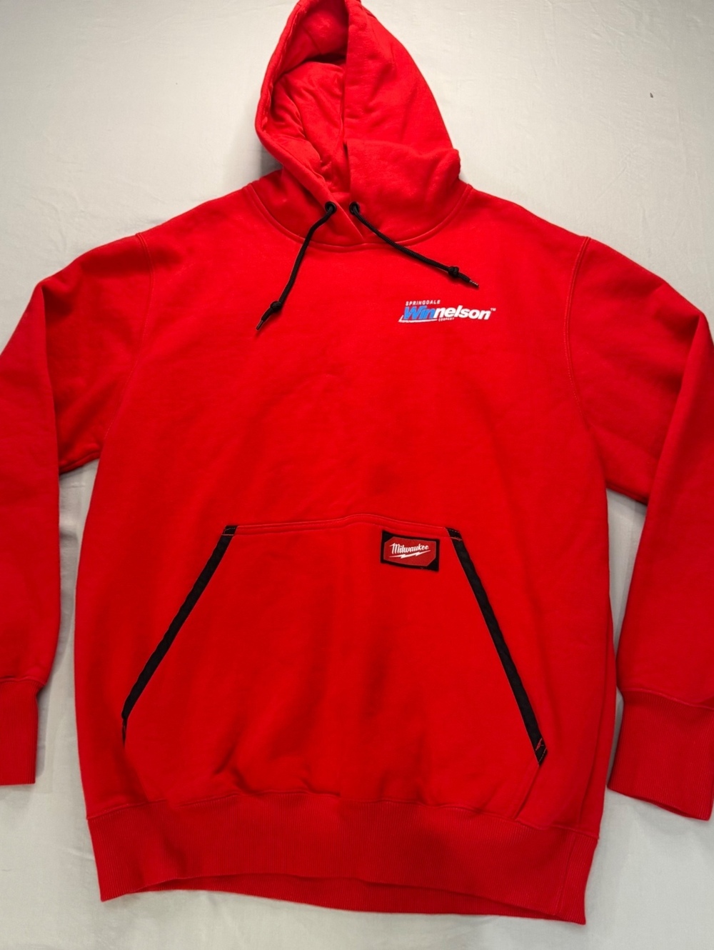 Milwaukee Winnelson Hoodie Men L Red Springdale United We Stand Graphic Workwear